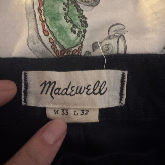 Madewell Men's Dark Corduroy Pants - Picture 3 of 3